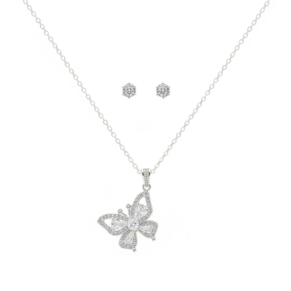 Aeropostale Set De Collar y Zarcillos Mariposa - Image 2