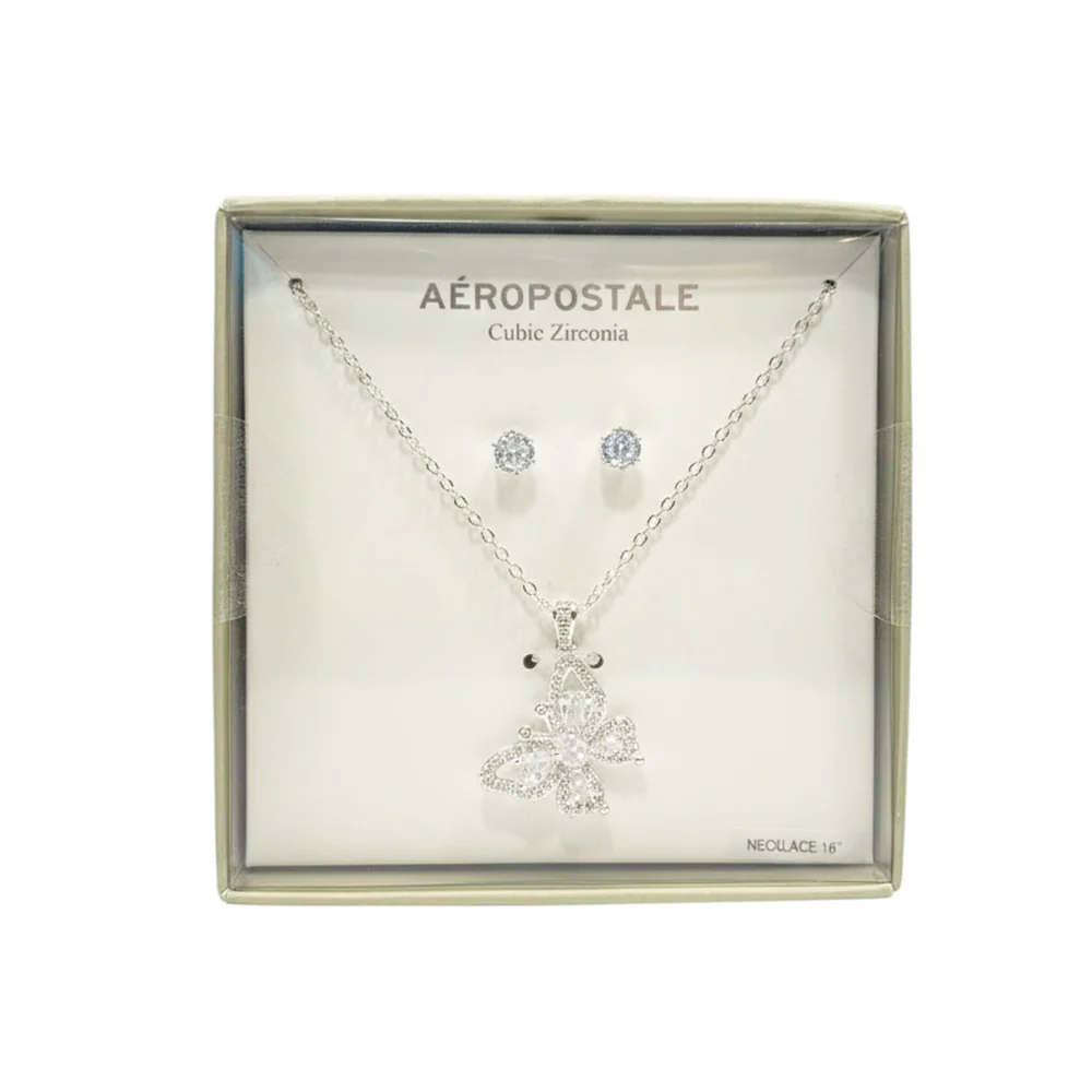 Aeropostale Set De Collar y Zarcillos Mariposa - Image 4