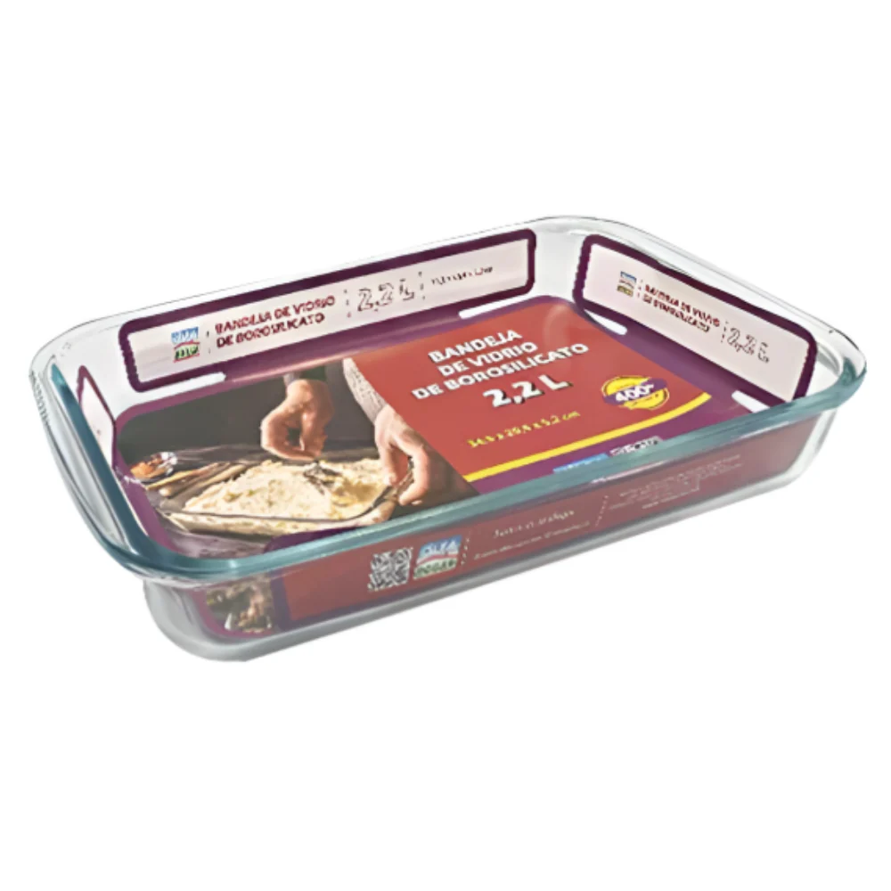 Alfa Hogar Refractario De Vidrio Borosilicato Rectangular 2.2Lt - Image 3