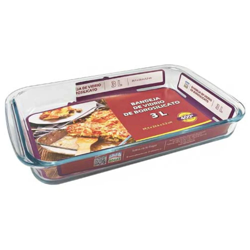 Alfa Hogar Refractario De Vidrio Borosilicato Rectangular 3Lt - Image 3