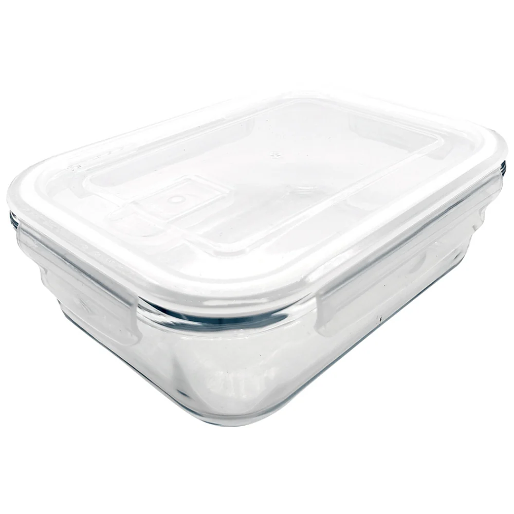 Alfa Hogar Conservador Hermético De Vidrio Con Tapa Plástica Y Divisores 1.040ml