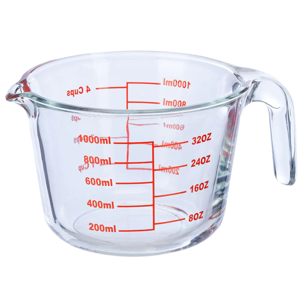 Alfa Hogar Jarra Medidora De Vidrio Borosilicato 1Lt.
