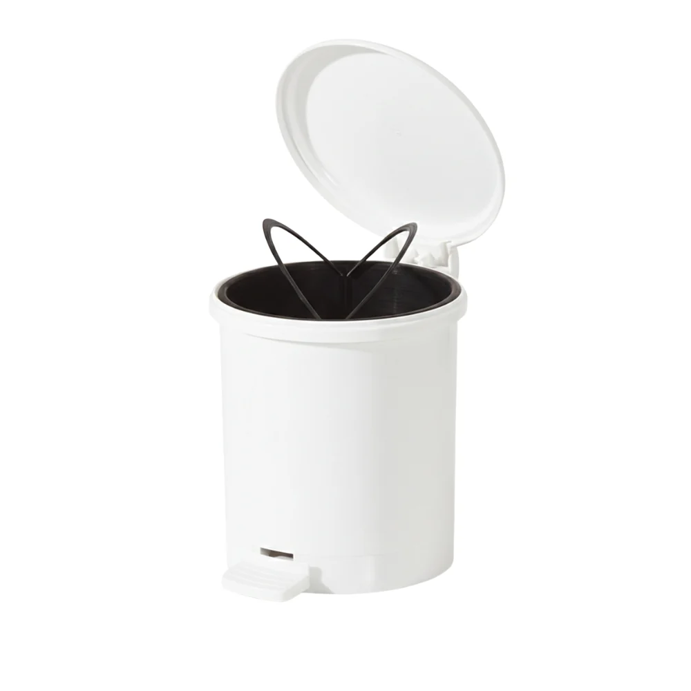 Alfa Hogar Mini Papelera Pedal Bin Color Blanco