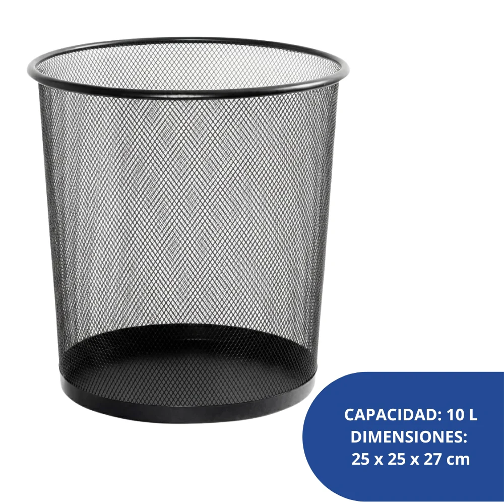 Alfa Hogar Papelera Metálica Redonda 10L - Image 2
