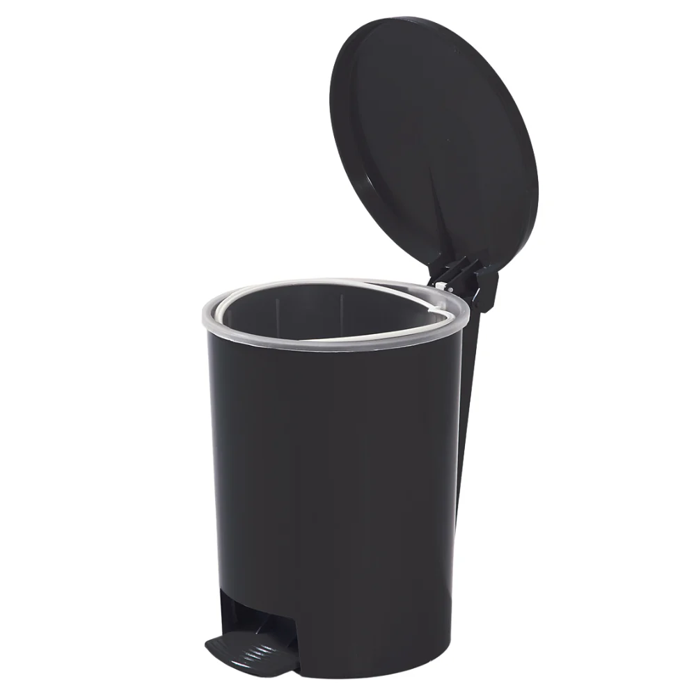 Alfa Hogar Papelera Pedal Bin Color Negro 12Lt.