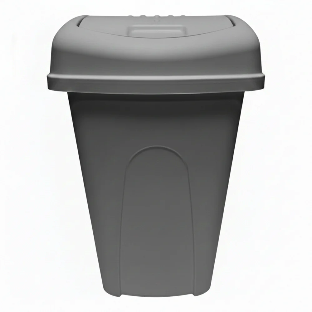 Alfa Hogar Papelera Vaiven Color Gris 60Lt.
