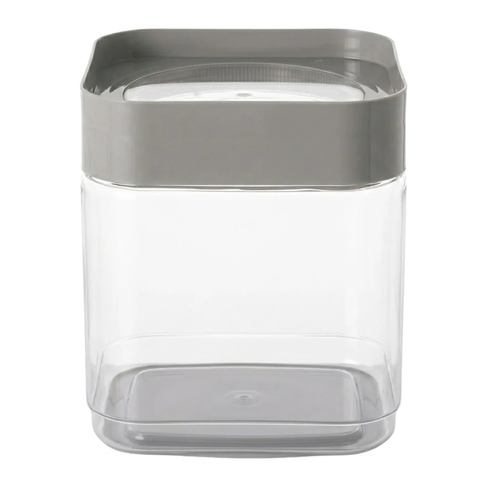 Alfa Hogar Recipiente Hermético Cuadrado Color Gris 1.28Lt.