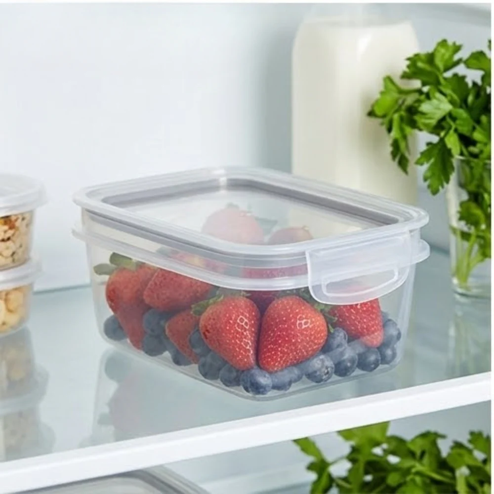 Alfa Hogar Conservador de Alimentos Rectangular con Tapa Gris 550ml - Image 2