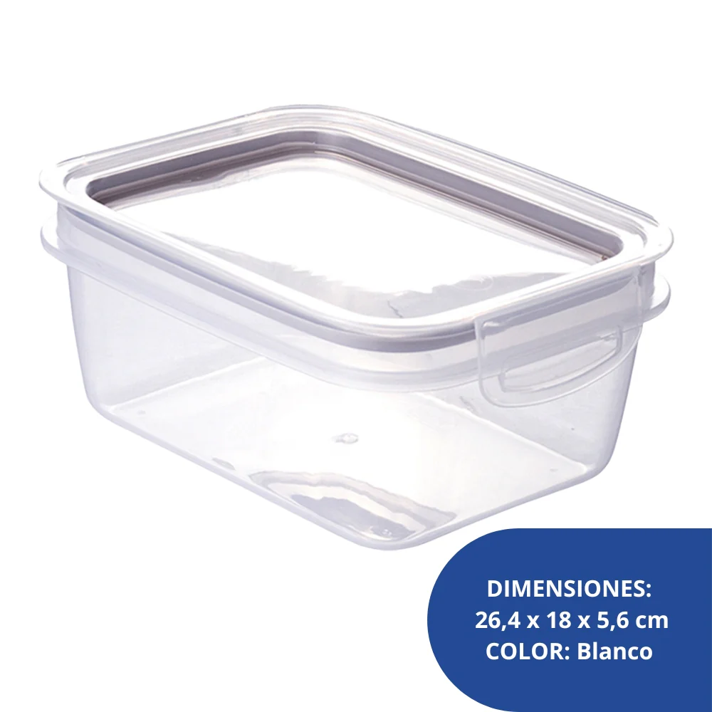 Alfa Hogar Conservador de Alimentos Rectangular con Tapa Color Gris 910ml - Image 2