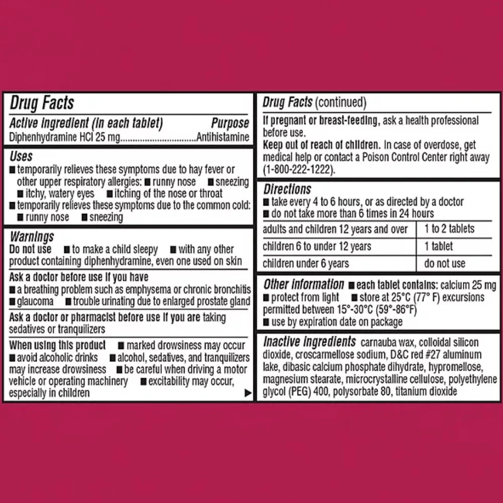 Allergy Relief Member’s Mark 25mg 600 Tabletas - Image 2