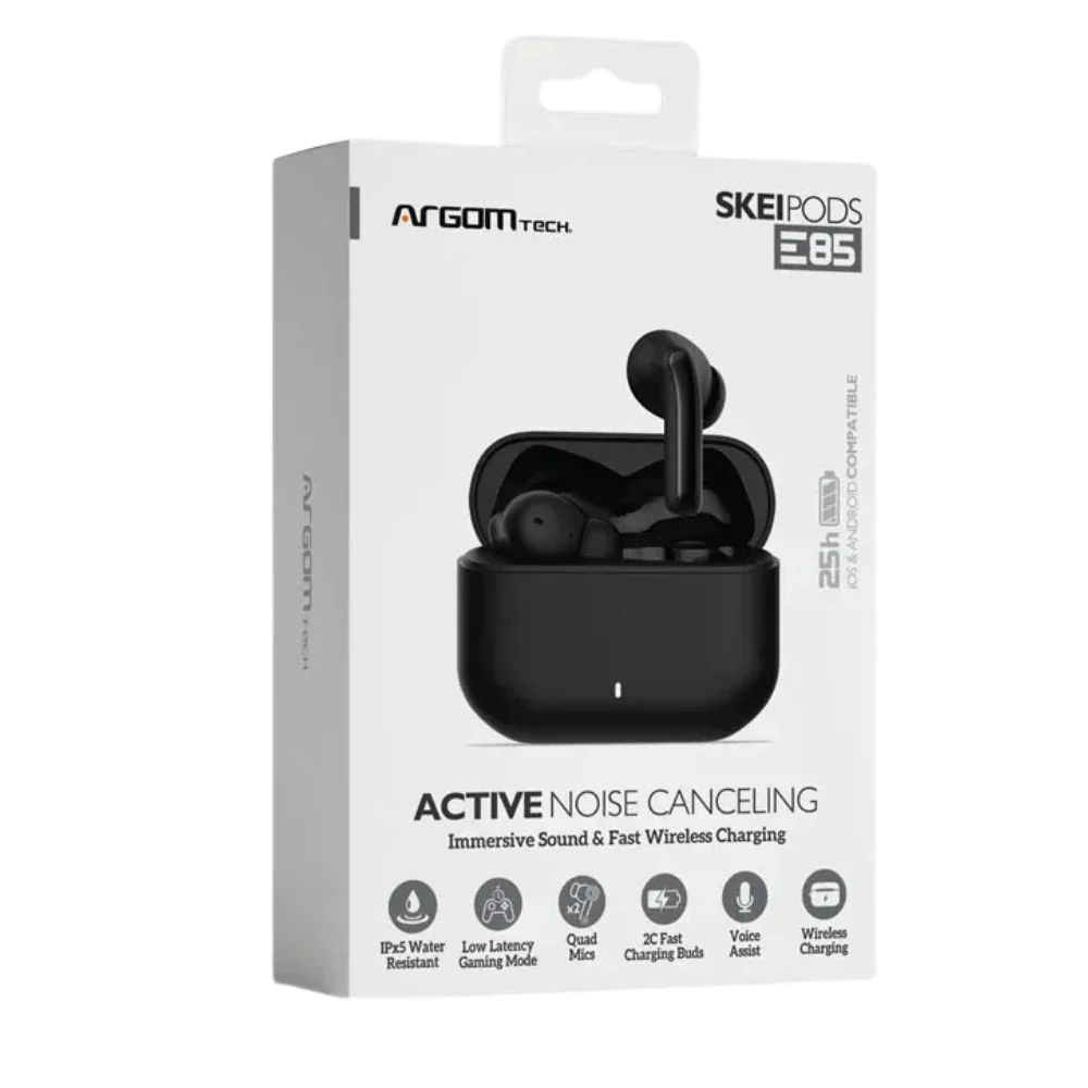 Argom Tech Audifonos Inalambricos Skei Pods E85 Negro