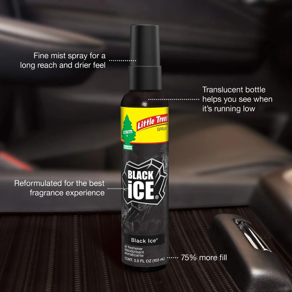 Aromatizante Little Trees Sprays Black Ice 3.5 Oz - Image 3