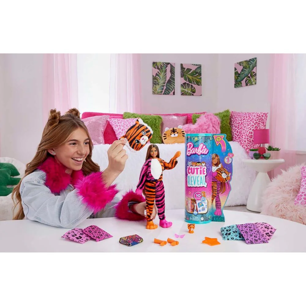 Barbie Cutie Reveal 10 Surprises Pet Inside Tigre 3+ - Image 3