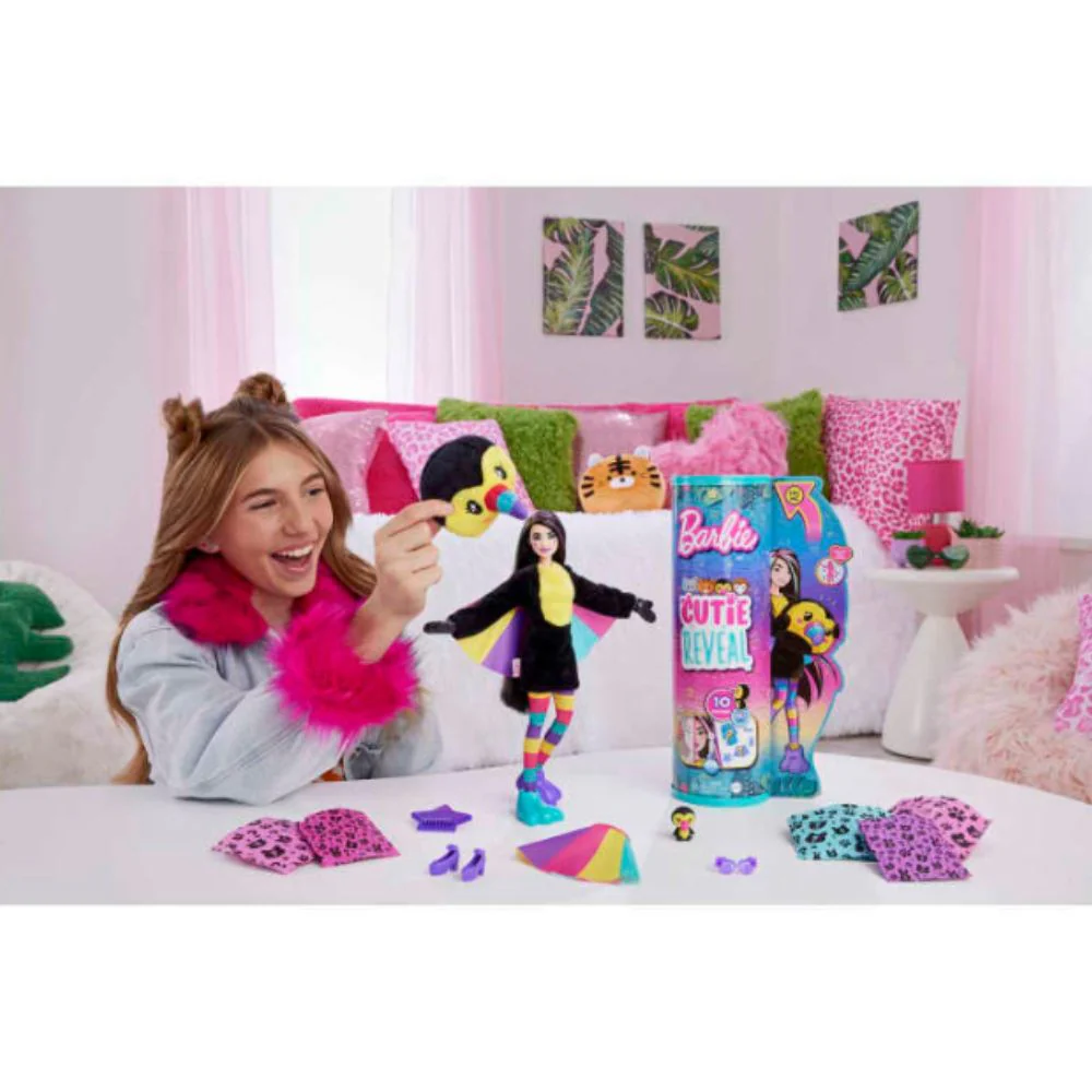 Barbie Cutie Reveal 10 Surprises Pet Inside Tucan 3+ - Image 3
