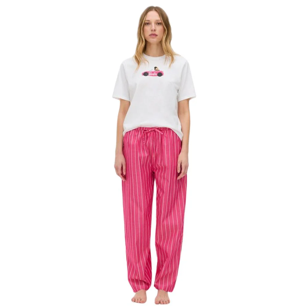 Barbie Tee & Leg Pijama Set Ivory - Image 4