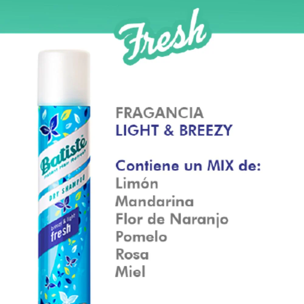 Batiste Shampoo Seco Fresh 200ml - Image 2