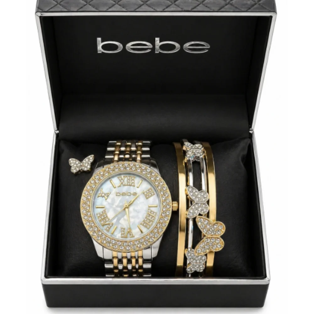 Bebe Set De Reloj y Pulseras Golden Butterfly - Image 2