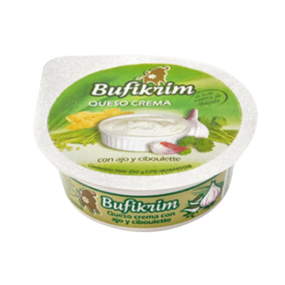 Bufalinda Queso crema con Ajo y Ciboulette 250gr