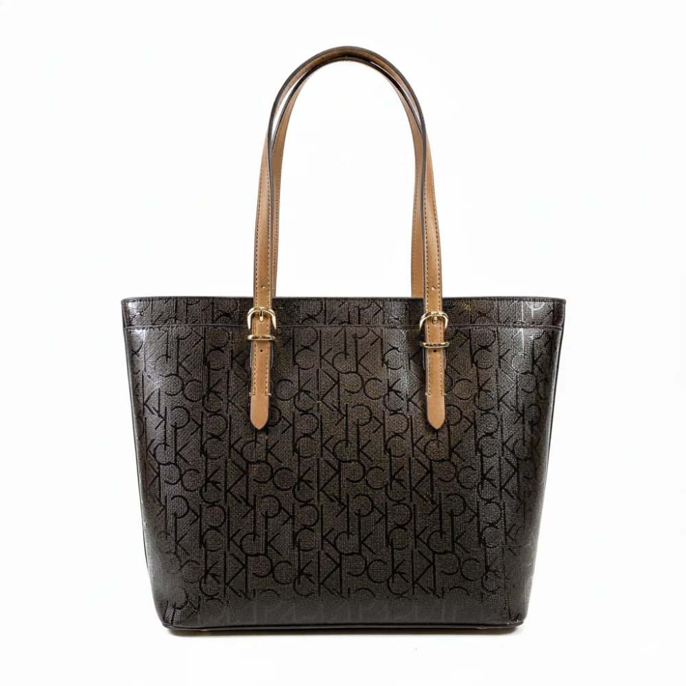 Calvin Klein Cartera Tote Bag Monogram Brown - Image 3