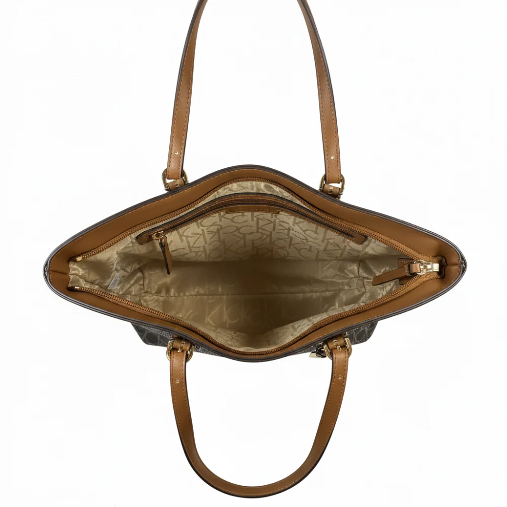 Calvin Klein Cartera Tote Bag Monogram Brown - Image 5