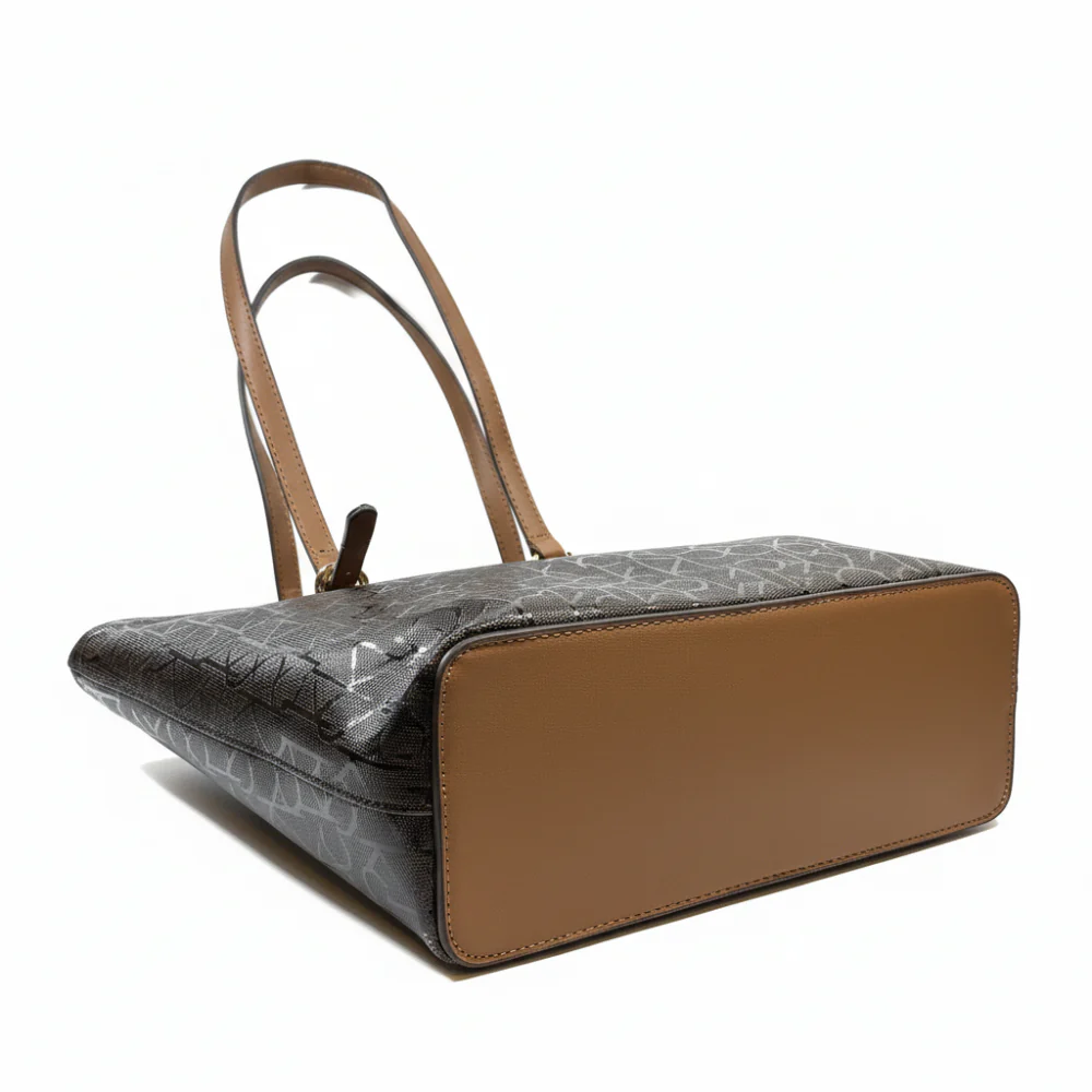 Calvin Klein Cartera Tote Bag Monogram Brown - Image 6