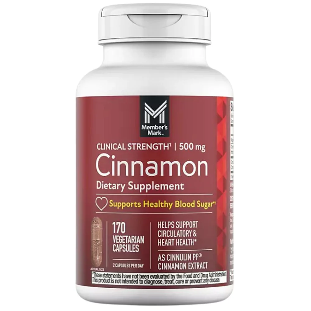 Capsulas de Canela Member's Mark Cinnamon 170 Vegetarian Capsules
