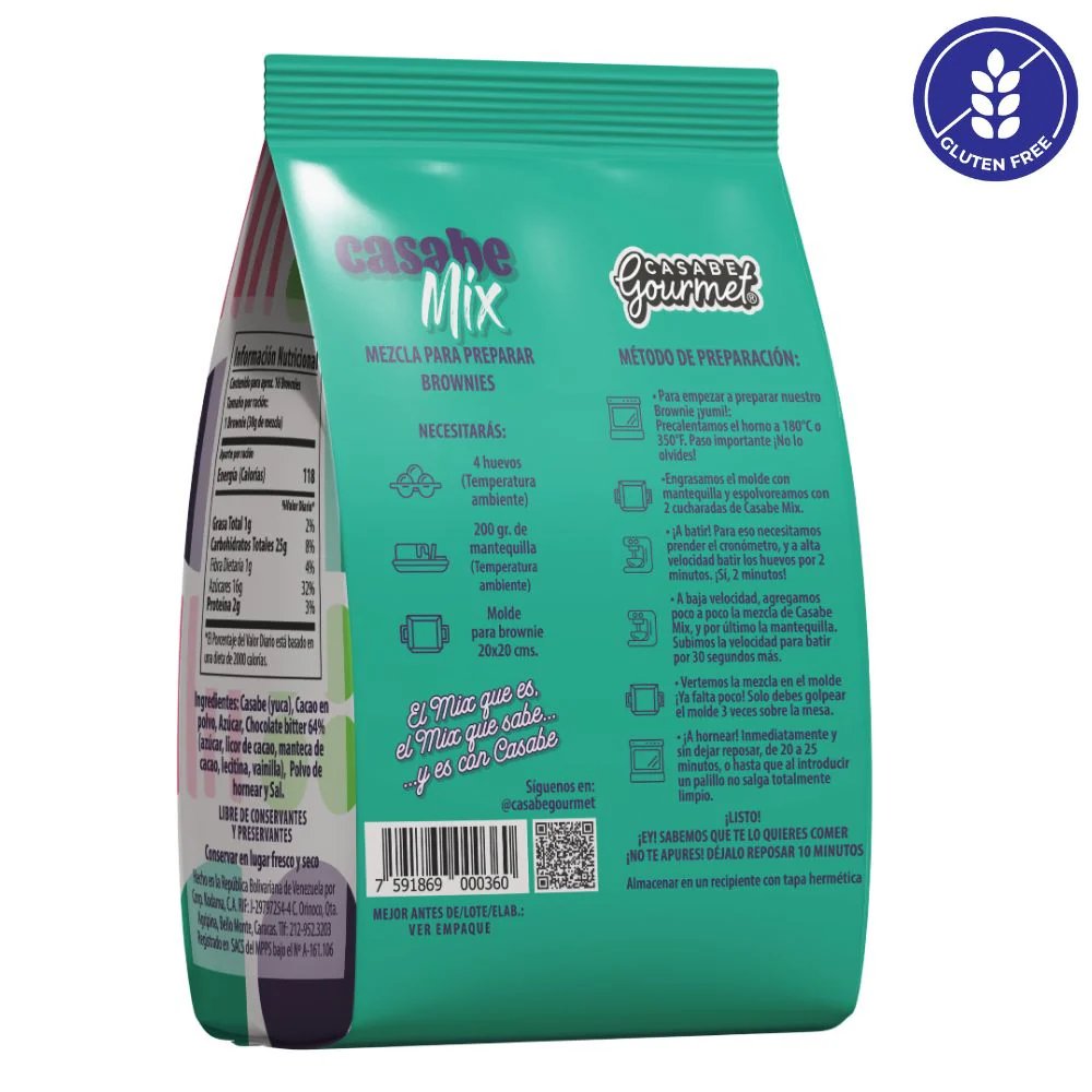 Casabe Gourmet Casabe Mix Brownie Mezcla 480gr - Image 5
