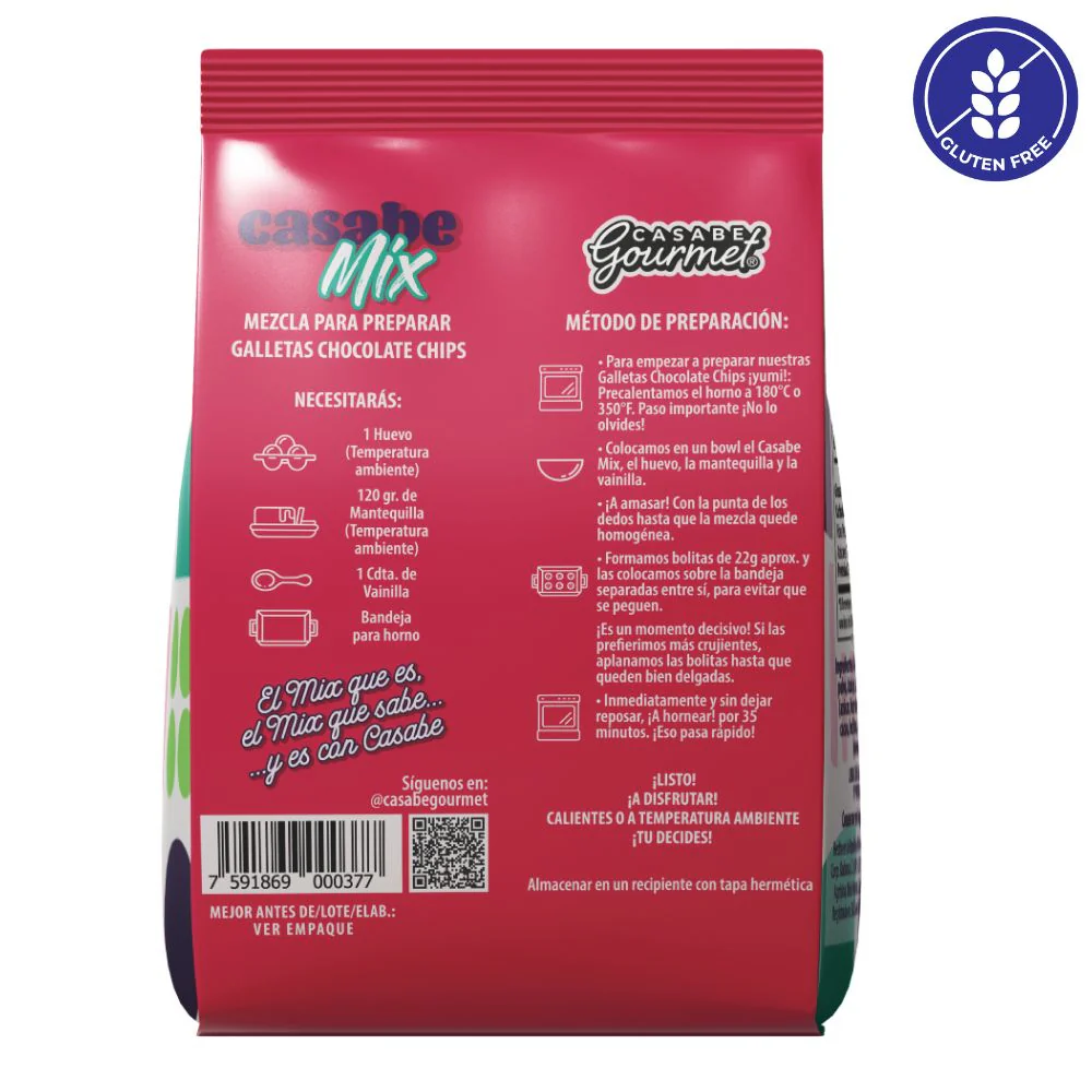 Casabe Gourmet Casabe Mix Galletas Choco Chips Mezcla 440g - Image 4