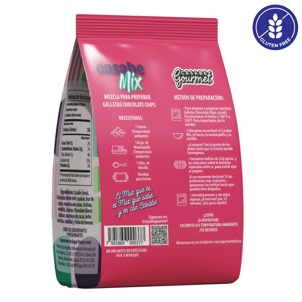 Casabe Gourmet Casabe Mix Galletas Choco Chips Mezcla 440g - Image 5