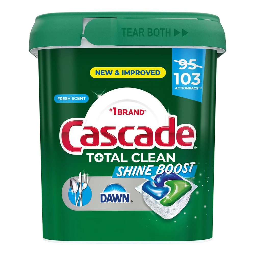 Cascade Total Clean Shine Boost Fresh Scent Para Lavavajillas  1.35kg