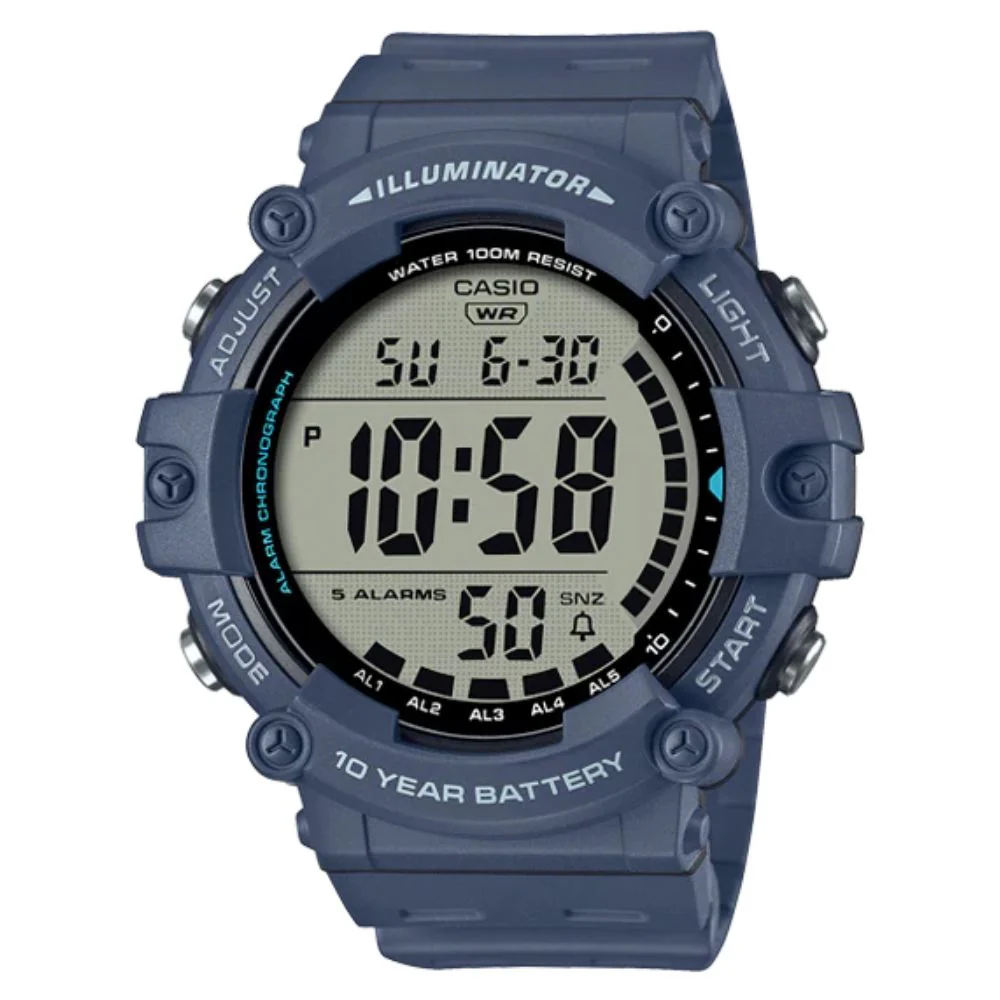 Casio Reloj Análogo Casual De Correa De Resina Gray Para Caballeros