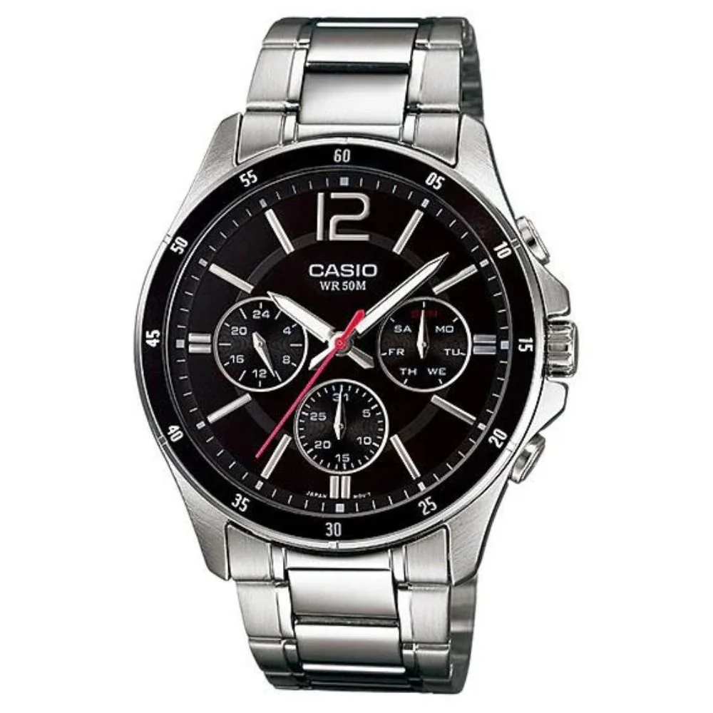 Casio Reloj Casual Correa De Acero Inoxidable Para Caballero Silver