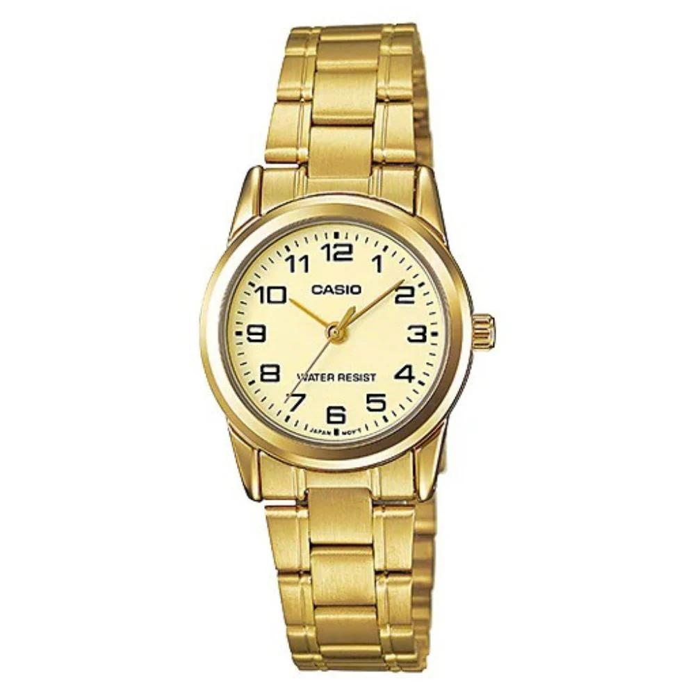 Casio Reloj Casual Correa De Acero Inoxidable Para Dama Gold