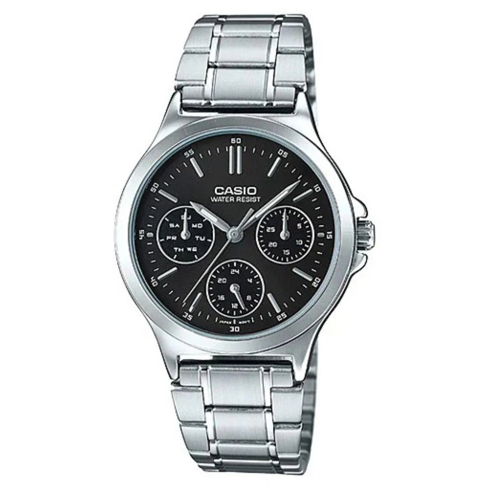 Casio Reloj Casual Correa De Acero Inoxidable Para Dama Silver