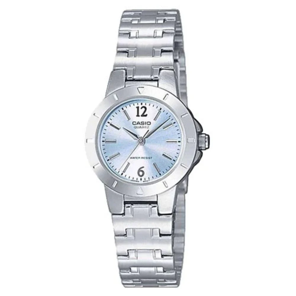 Casio Reloj Casual Correa De Acero Inoxidable Para Dama Silver