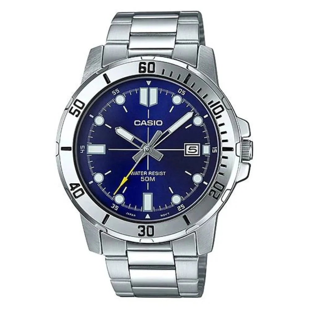 Casio Reloj Casual Correa De Acero Inoxidable Para Caballero Silver