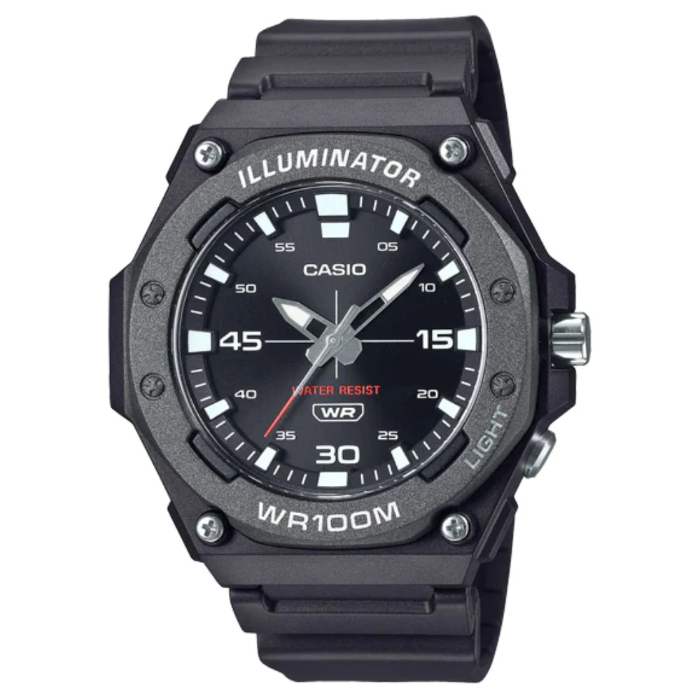Casio Reloj Digital Correa De Resina Para Caballero Black