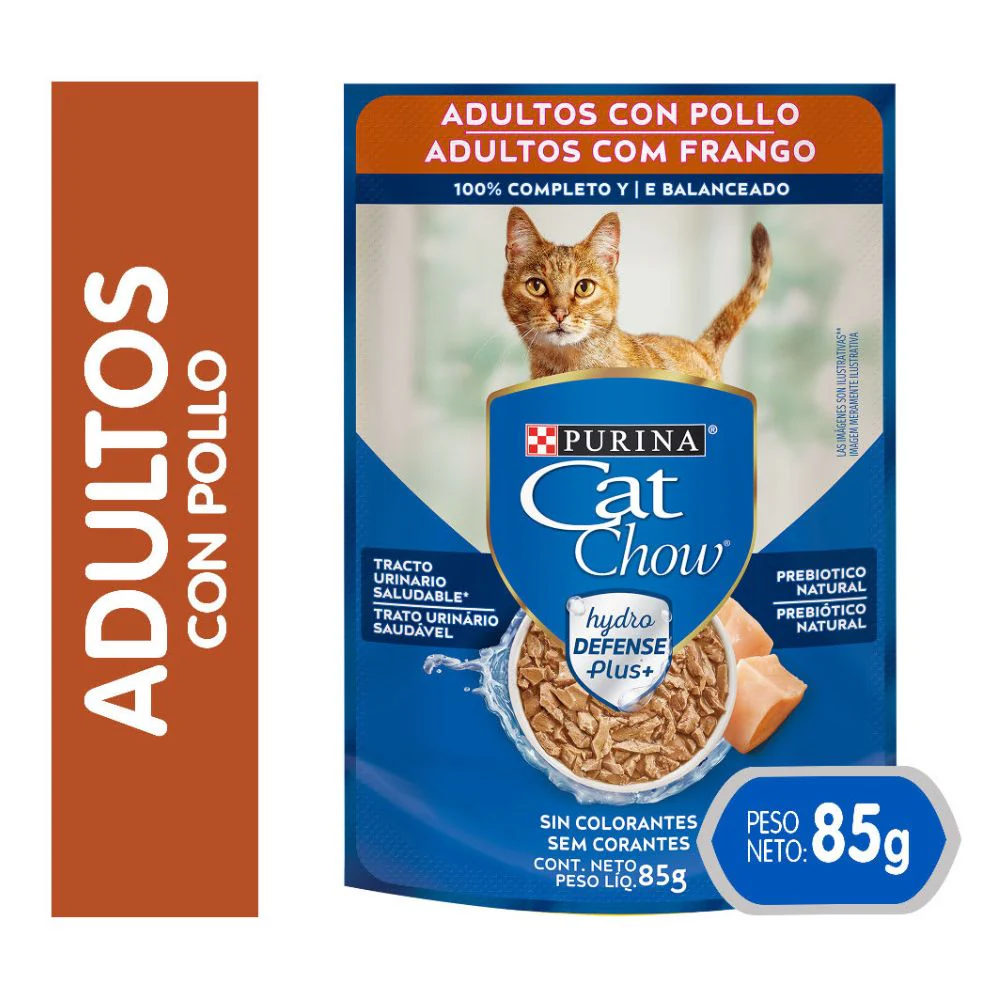 Cat Chow Gatos Adultos Sabor Pollo 85g