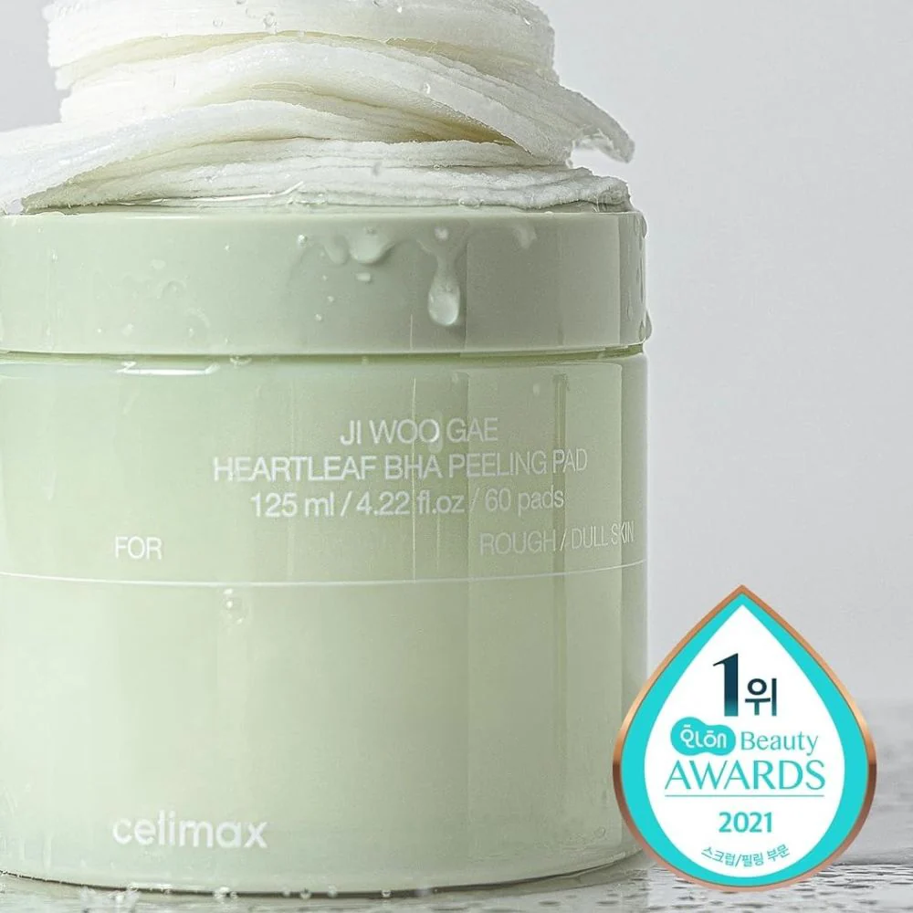Celimax Ji Woo Gae Heartleaf BHA Peeling Pad 60 Pads 125ml - Image 3