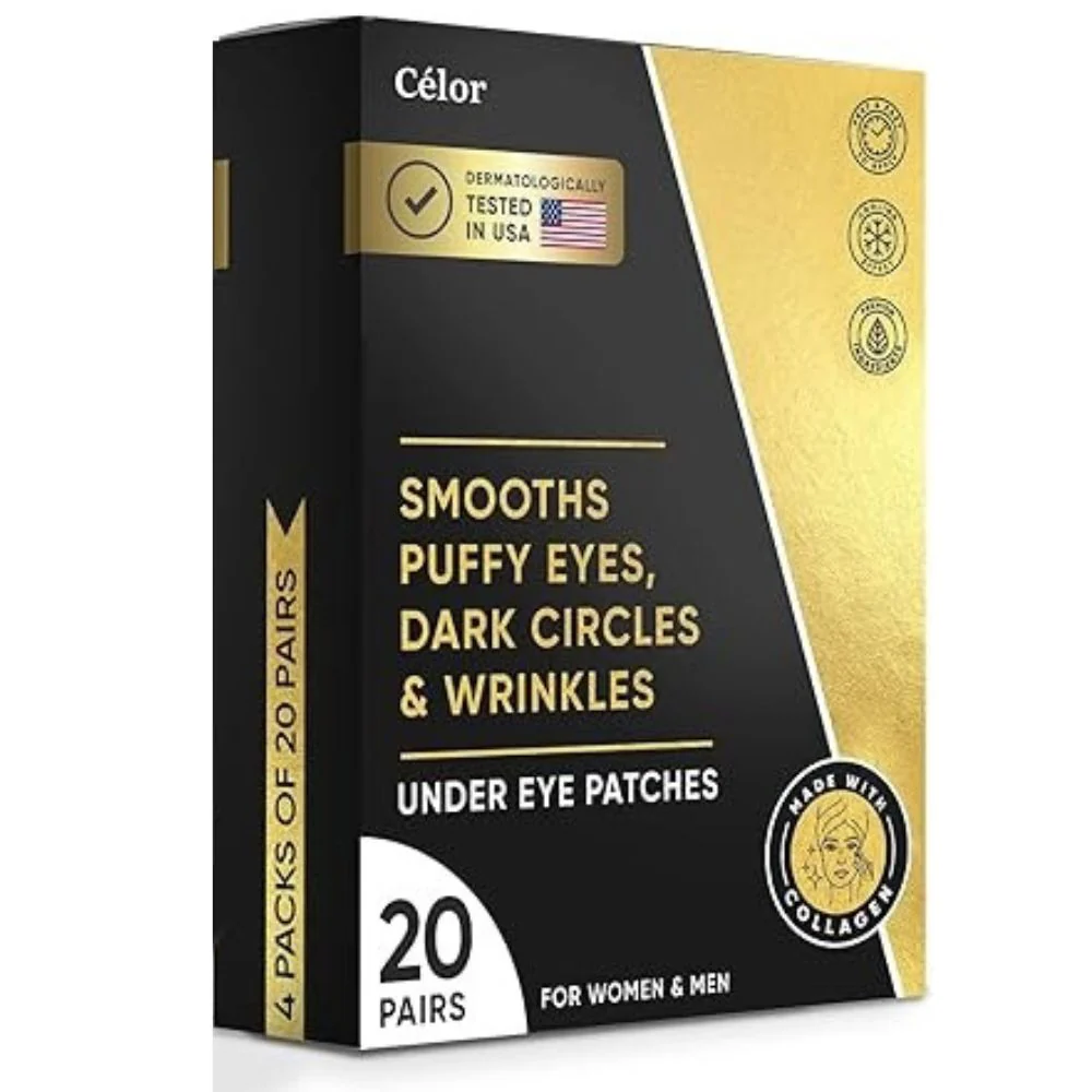 Célor Under Eye Patches Smooths Puffy Eyes Dark Circles & Wrinkles 20Und