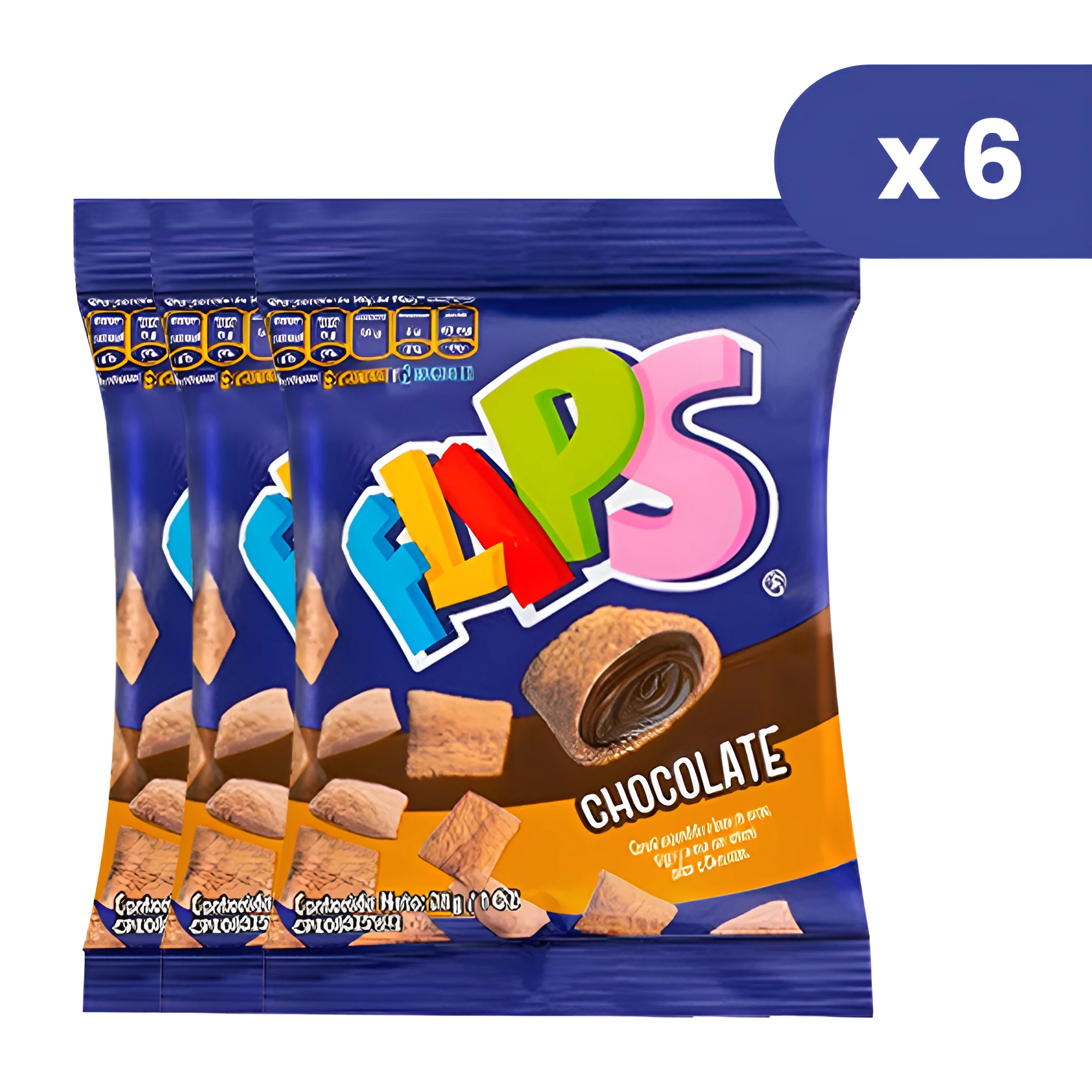 Flips de Chocolate Pack de 6 und de 28gr