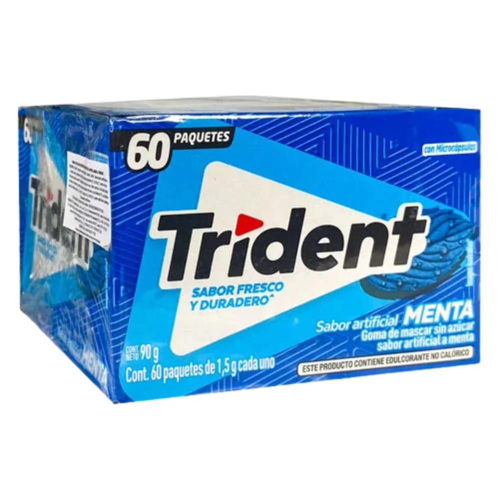 Chiclets Trident Menta 60 unidades