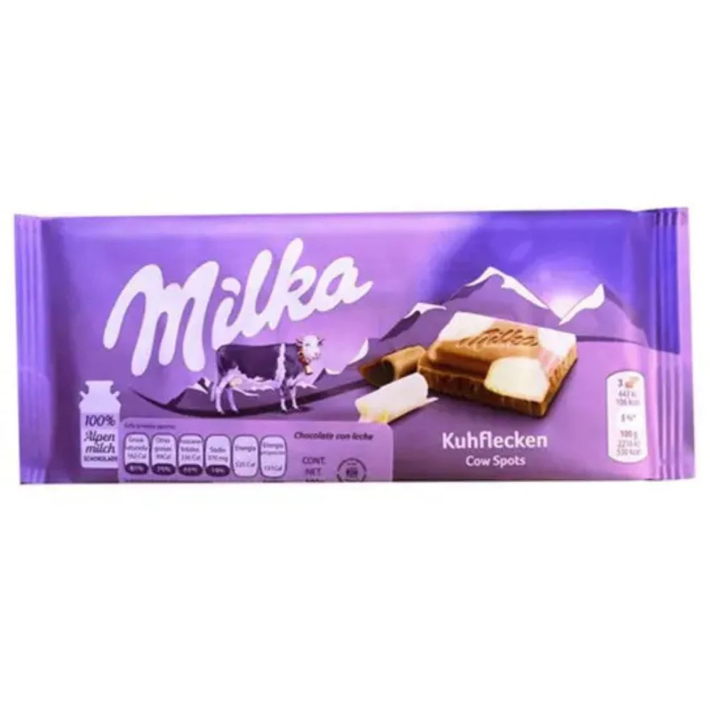 Chocolate De Leche y Blanco Milka 90 gr