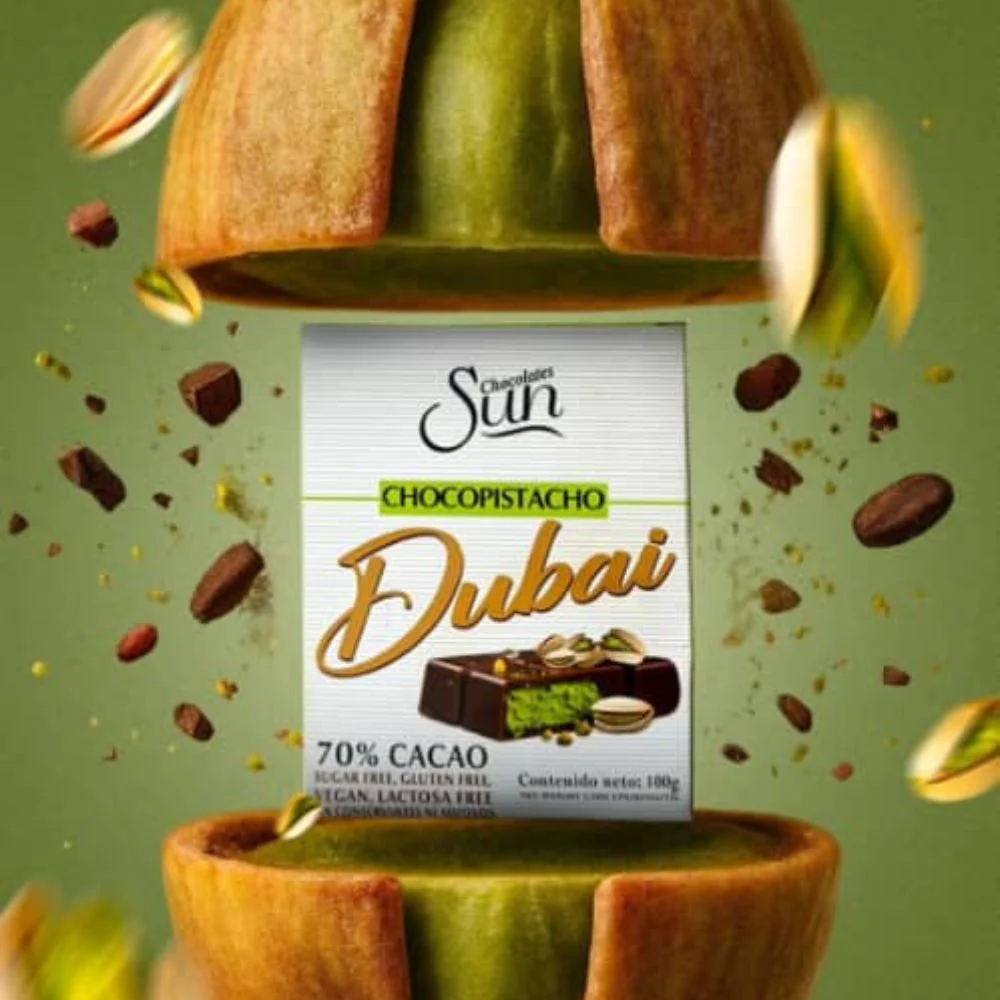 Chocolate Sun Chocopistacho Dubai 70% Cacao 100gr - Image 2
