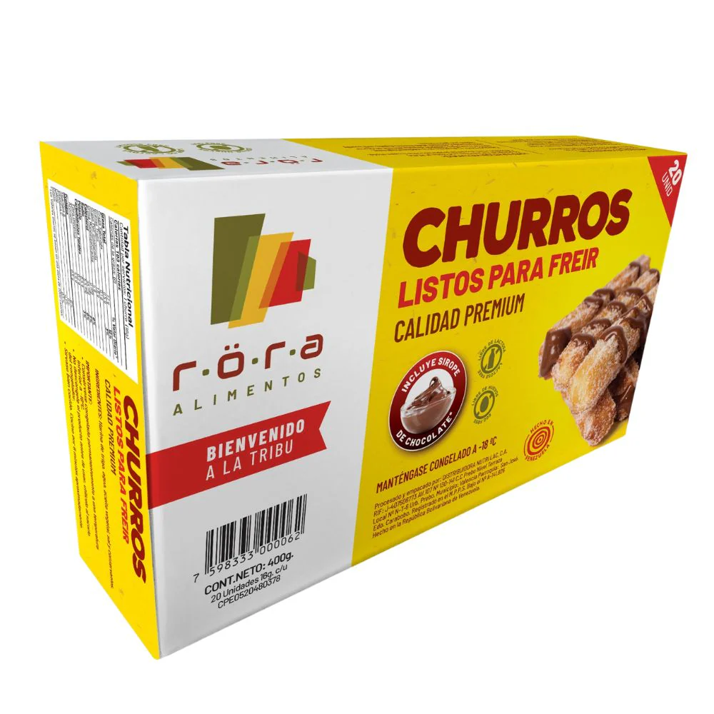 Churros Listos Rora Alimentos Libre de Gluten 20 Und 400gr - Image 2