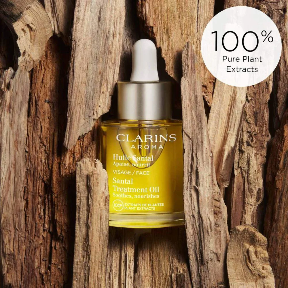 Clarins Aroma Santal Treatment Oil Soothes Nourishes Dry Skin 30ml - Image 3