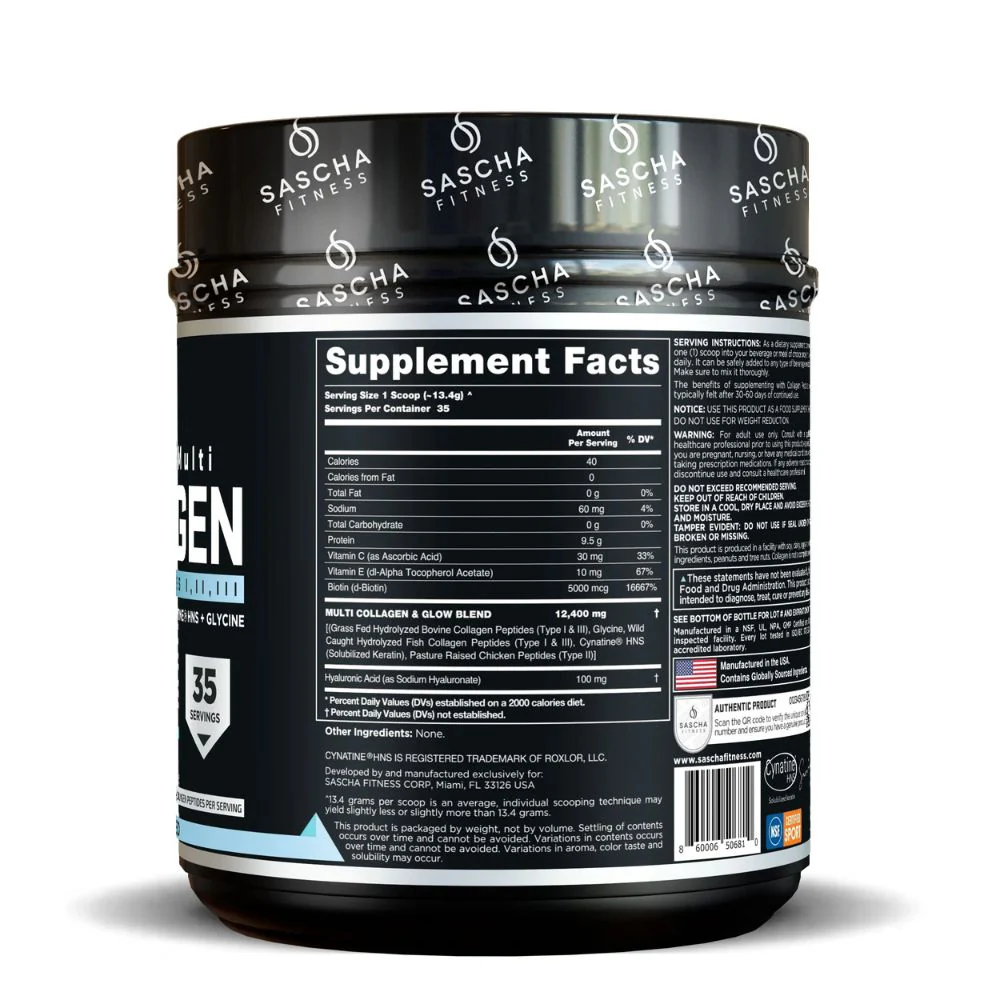 Colageno Sascha Fitness Unflavored 416.5g - Image 2