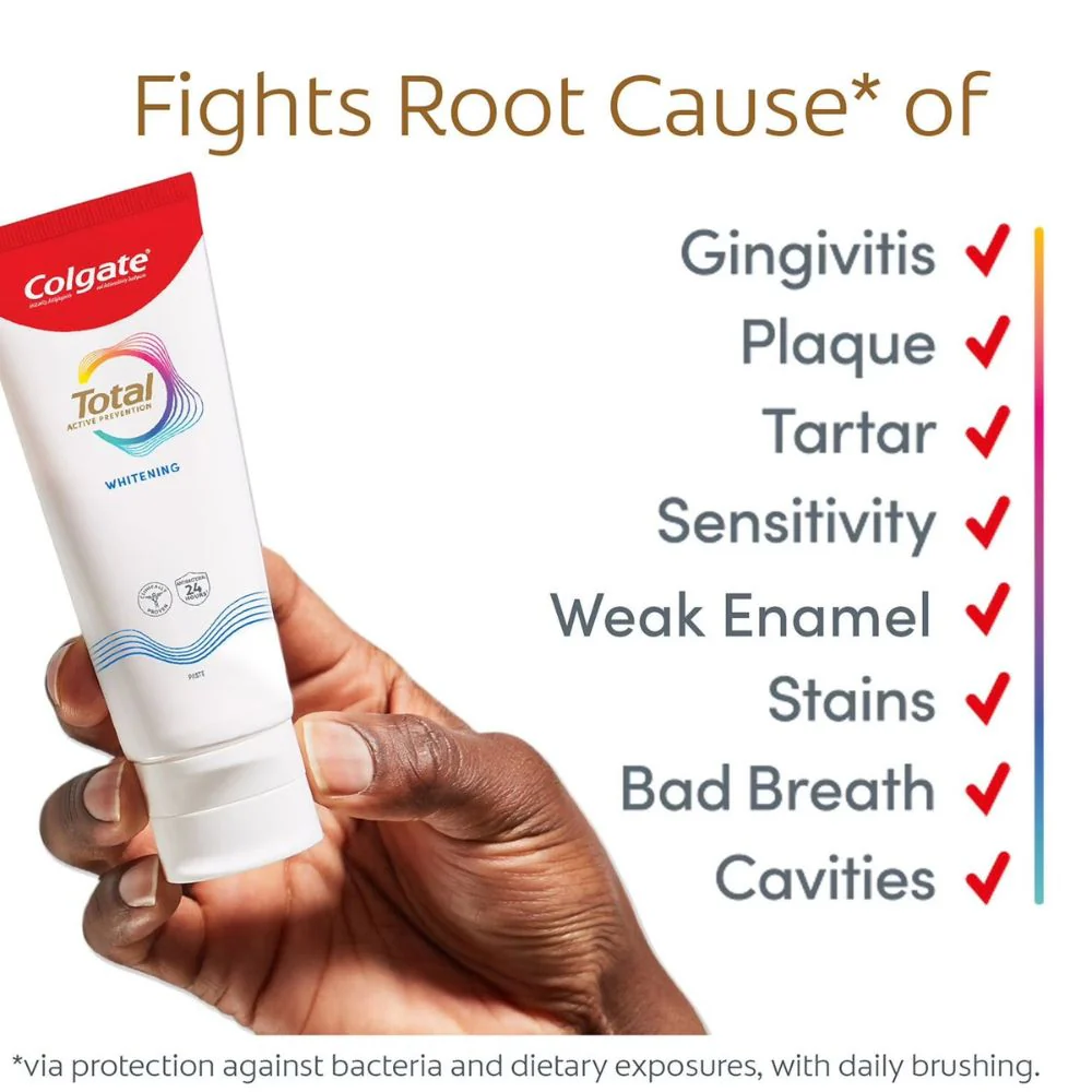 Colgate Crema Dental Total Active Prevention Whitening 24H 170g - Image 2
