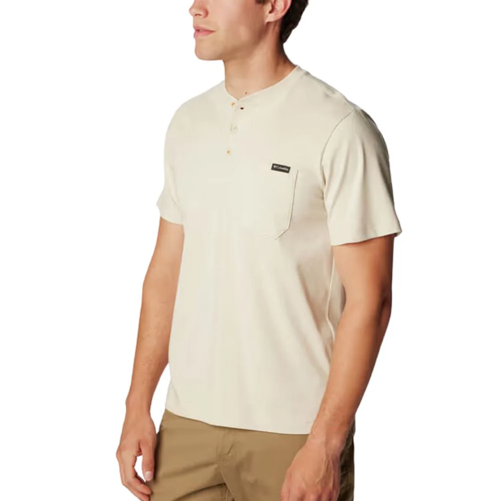 Columbia Franela Landroamer Short Sleeve Henley para Caballeros - Image 5
