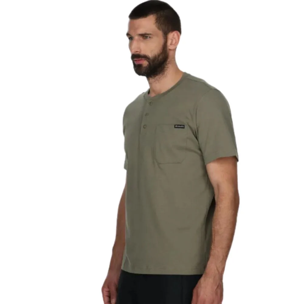 Columbia Franela Landroamer Short Sleeve Henley para Caballeros - Image 2